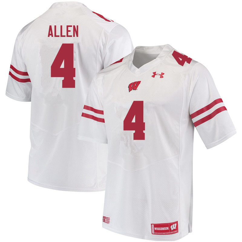 Wisconsin Badgers Men's #4 Markus Allen NCAA Under Armour Authentic White College Stitched Football Jersey WT40V20AH